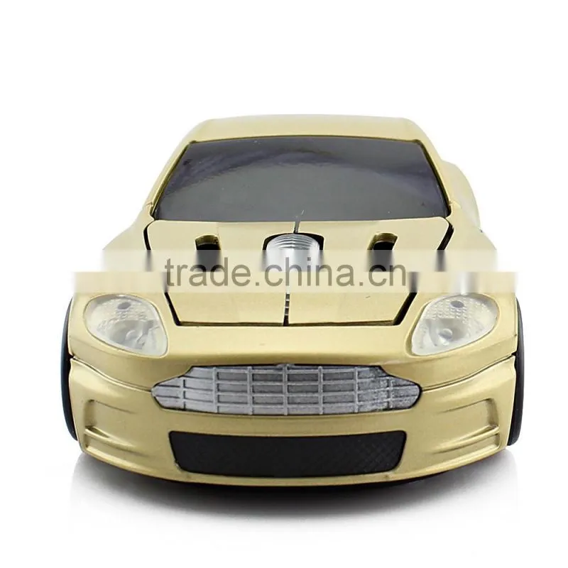 Gray 2.4GHz Wireless Aston Matin Car Shaped Game Optical Mouse