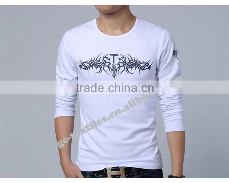 Printed Round-neck Men's Long Sleeve T-shirts