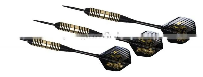 Darts 24 Grams, Brass Barrels And Features Steel Tips, 6 Aluminum Shafts, 3 PET Flights.