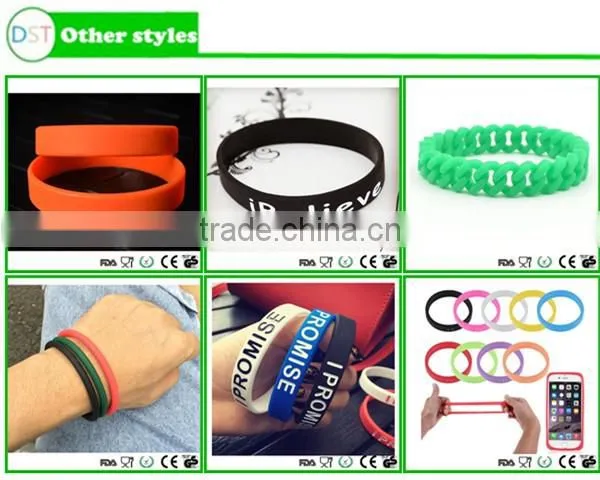 Customized free sample silicone Bracelets & Bangles