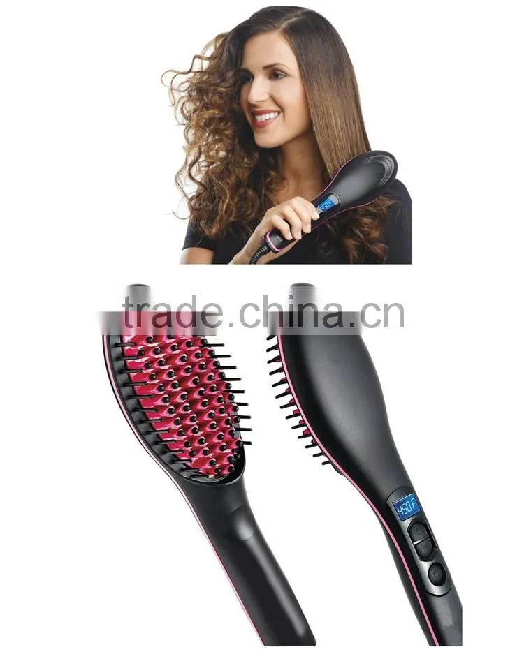 Black Simply Make Hair Styling Apauls Brush Hair Straightener