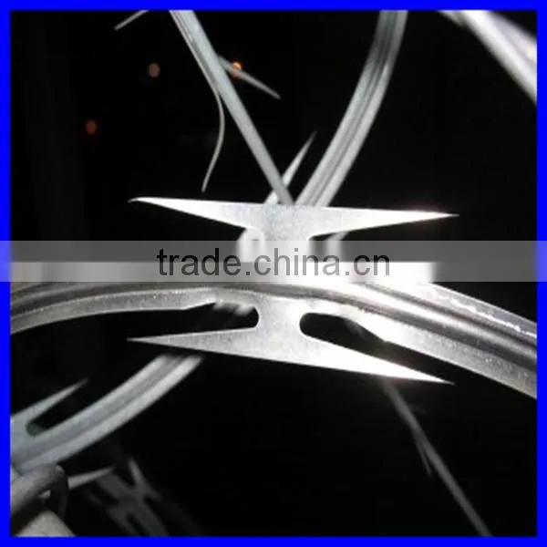 2015 hot sales!!! high quality powder coated razor barbed wire for sale