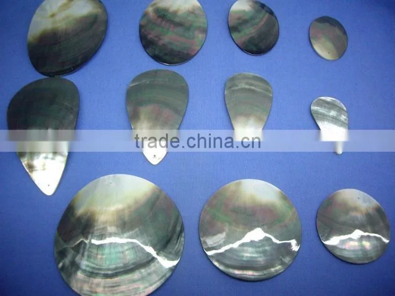 polished round blacklip mop shell blanks for inlay furniture