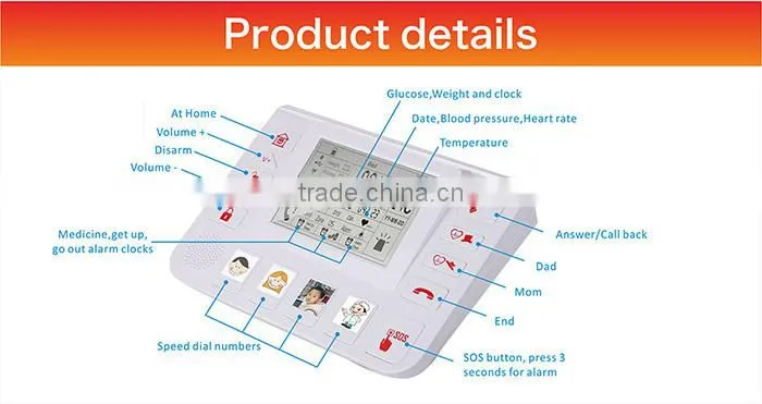 portable security medical alarm panic button T3