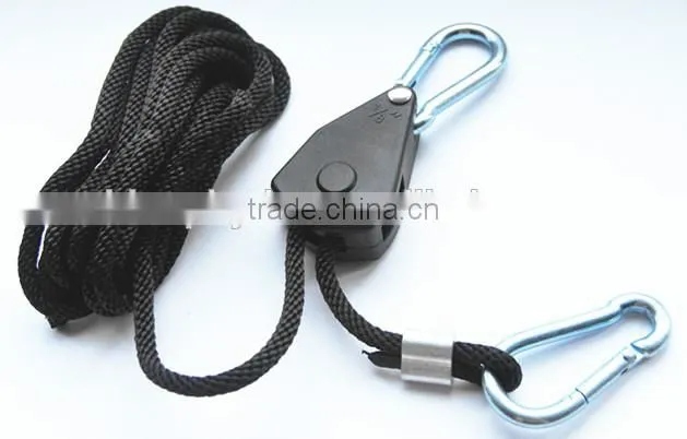 hydroponic grow light 1/8" rope hanger/ heavy duty rope ratchet/ light lifter easy roller