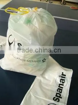 HDPE/LDPE biodegradable garbage bags with drawstring