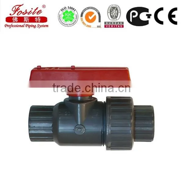 Standard single union upvc ball valve for water(thread/socket)