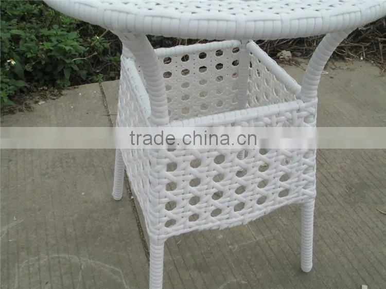 Hexagonal 2 Seater Table Set Used Cafe Poly Rattan Furniture Restaurant