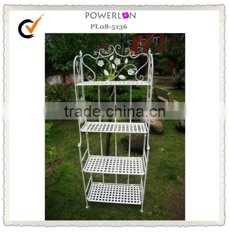 Antique Folding Metal Flower Stand