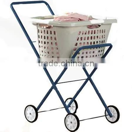 Laundry Clothes Basket Trolley removable basket laundry On Wheels Cart