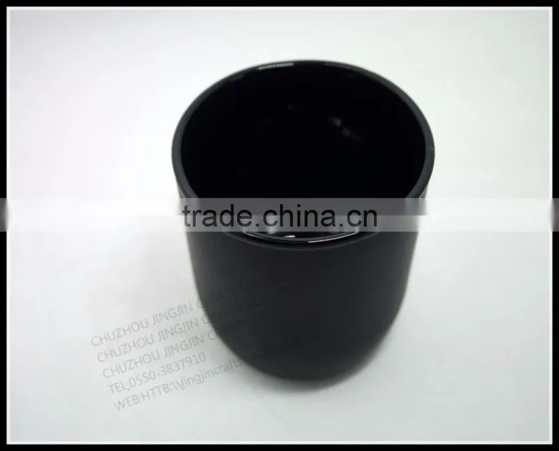 300ml 10oz glass candle holders matte color glass candle jars with lid