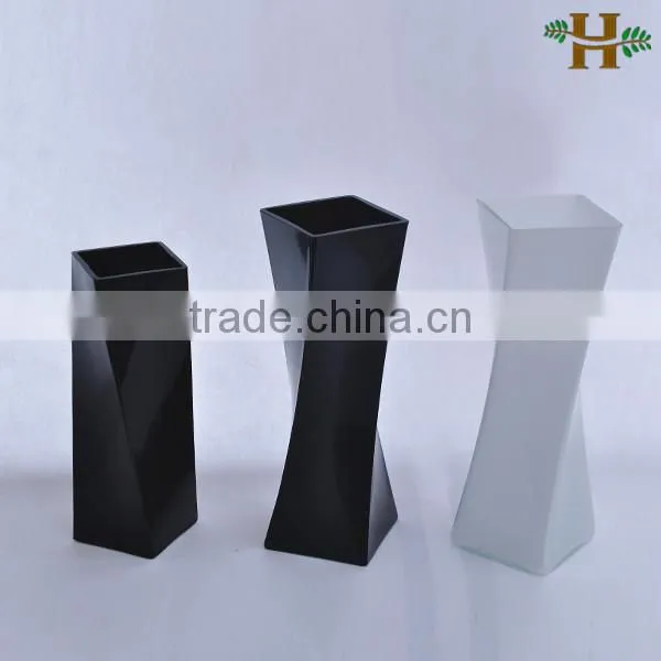 Cheap colored twisted glass vases