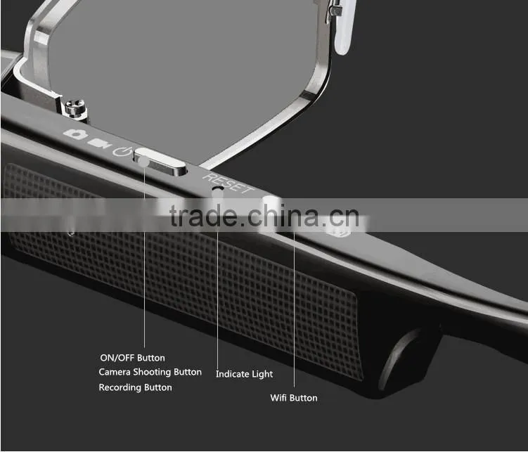 Intelligent Wifi 1080P Full HD Camera Shooting Video Recording 2 In 1 Eyewear Glasses