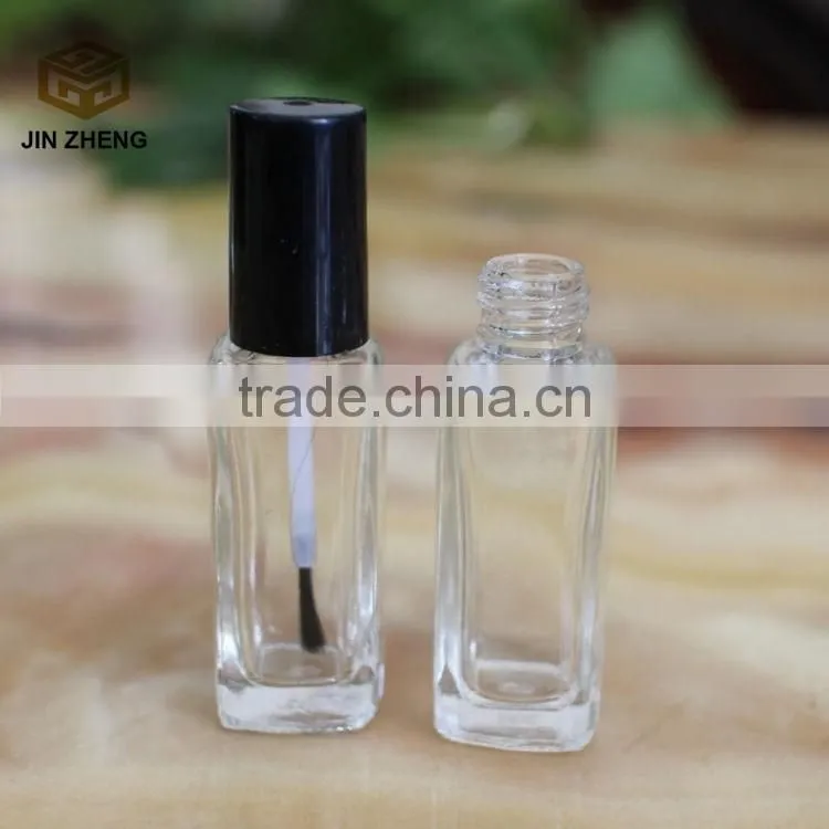 Wholesale Mini 4ml Glass Nail Polish Bottles Blushers with Black Cap