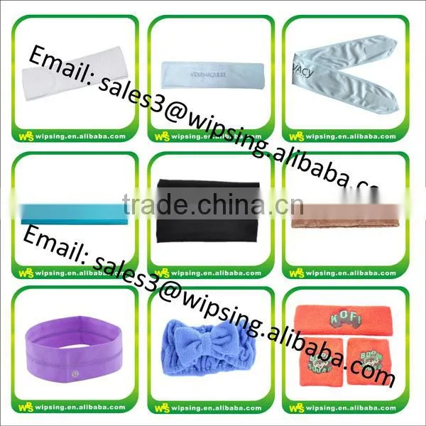 High quality custom logo printed cotton stretch headbands