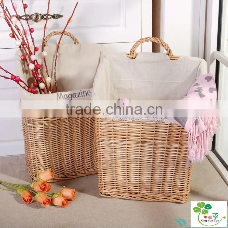 Household receive basket Hand woven wood chip basket