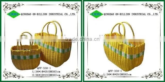 Cheap woven colorful beach bag