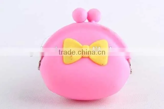 Silicone Purse with 3D Butterfly Knot/ Coin Purse