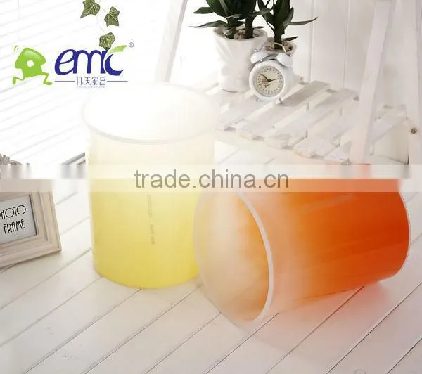 New item two-tone dustbin plastic garbage can
