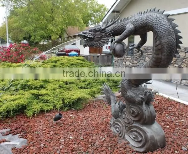 Antique home decor bronze dragon fountain