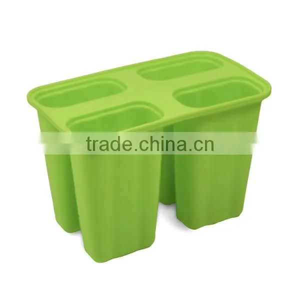 silicone 4 cavities ice mold industrial popsicle molds rubber ice maker
