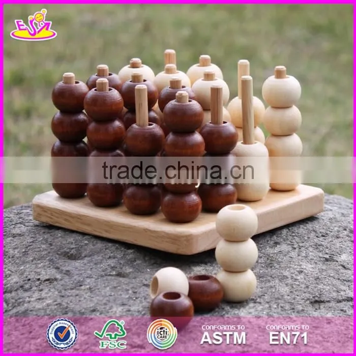 2017 new design educational beads wooden toddler stacking toys W13D115