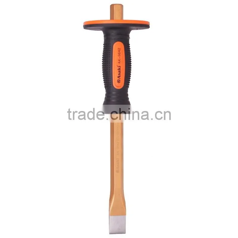 Hex pointed CRV chisel With rubber handle