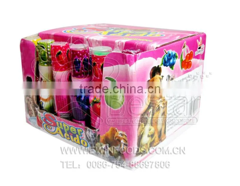 Super Sour Fruity Flavor Spray Candy With Playing Cards