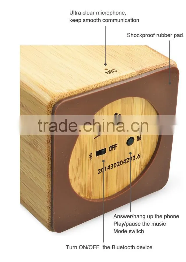 newest wireless mini portable bamboo bluetooth speaker