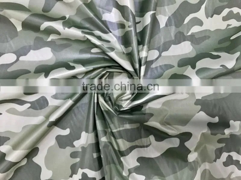 100% polyester pongee fabric/240T camouflage pongee fabric/print polyester pongee fabric