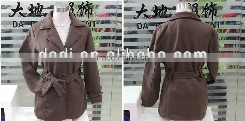 2017 Ladies Long Wool Coats with Big Collars