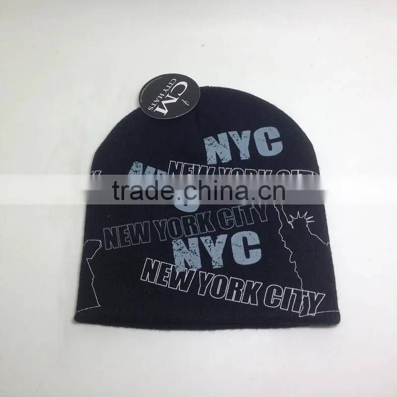 New Design Promotion Beanie Hat Knit Cap Custom Print