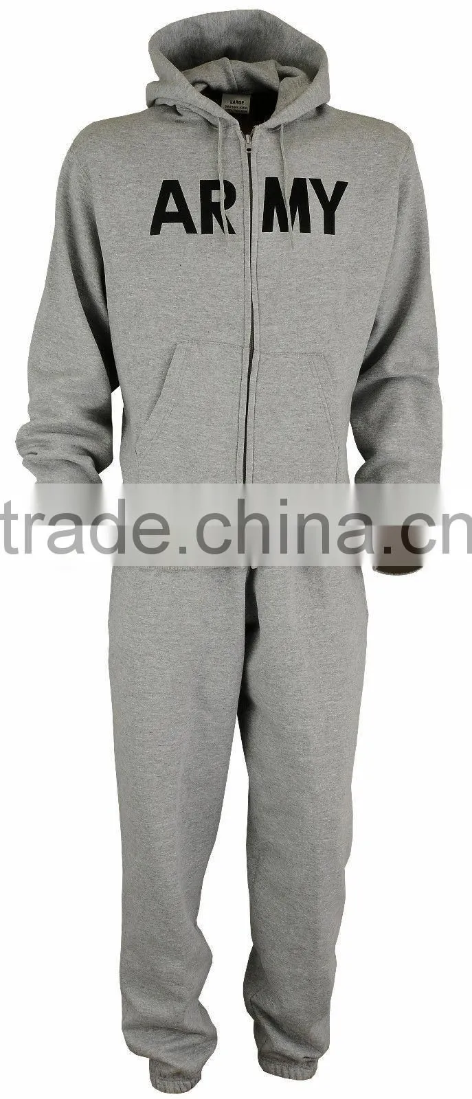 2 PCS SET ARMY SWEATSUIT PHYSICAL TRAINING HOODED SWEATSHIRT & SWEATPANTS