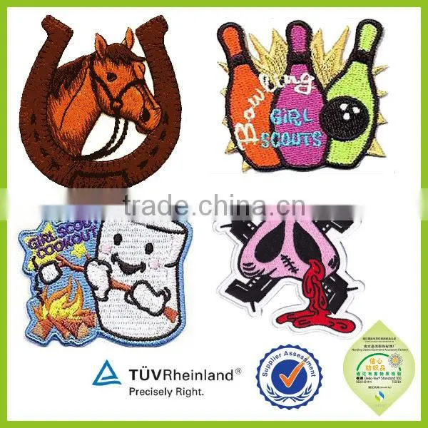 Big factory make many design embossed labels custom patch