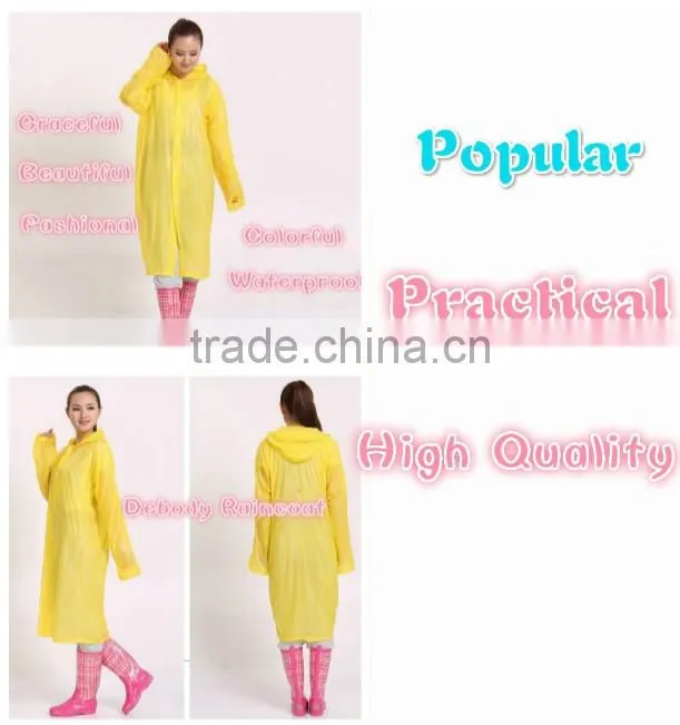 Adult Practical 100% PVC Foldable Raincoat