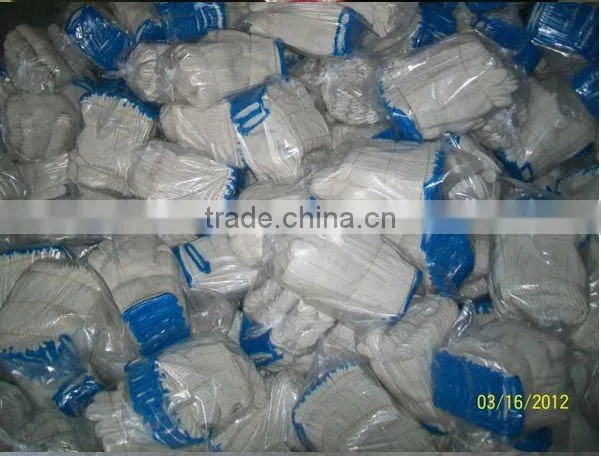 10g Nylon Knitted white cotton glove