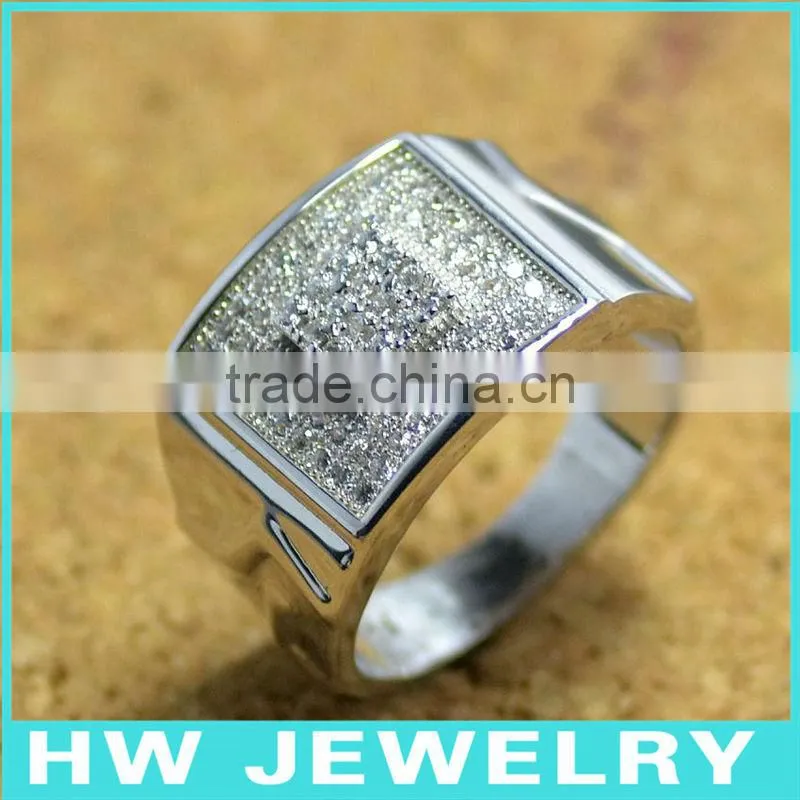 copper or brass micro pave CZ ring made in Chinese jewelry factory