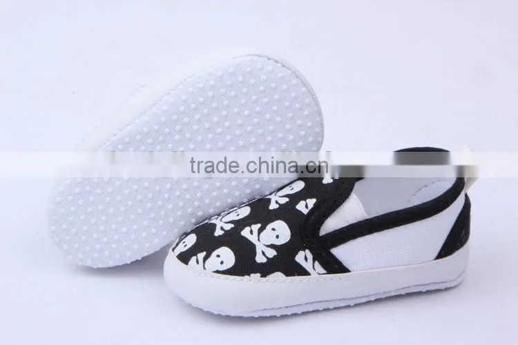 boys and girls blue skull cotton baby canvas shoes Halloween days shoes