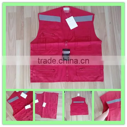 KINGLONG 2014 Hot Selling Wuhan Workwear Factory Multi Pockets Vest
