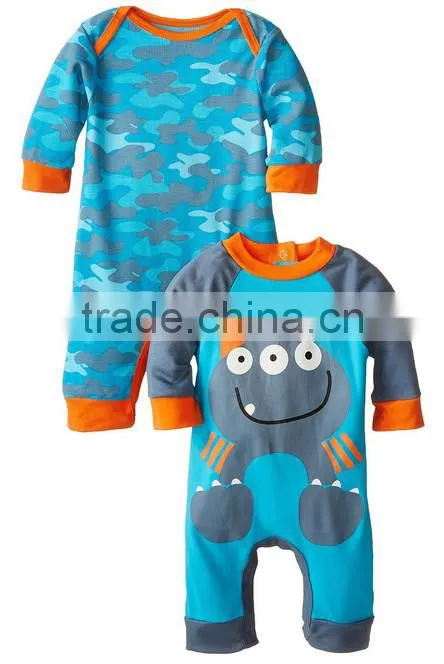 Printed autumn wear long sleeve custom infant organic cotton wholesale newborn cheap baby clothes china