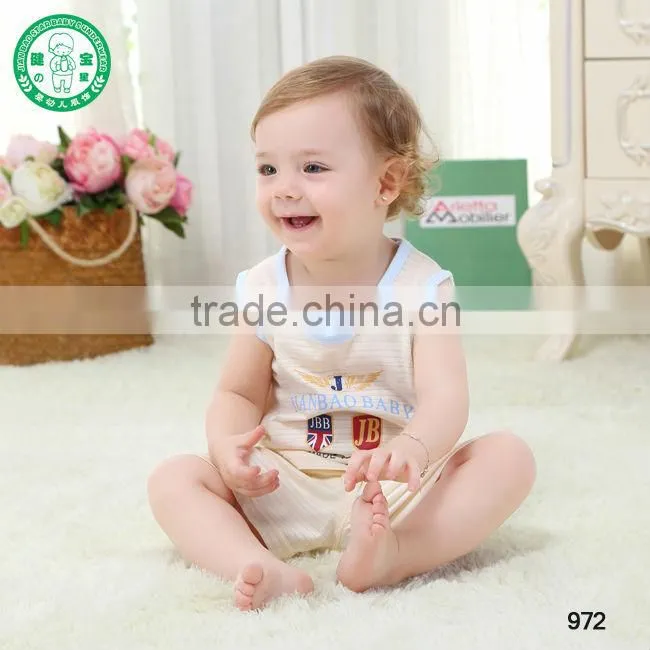 baby clothes Jutecell Horizontal stripes vest suits child home dress