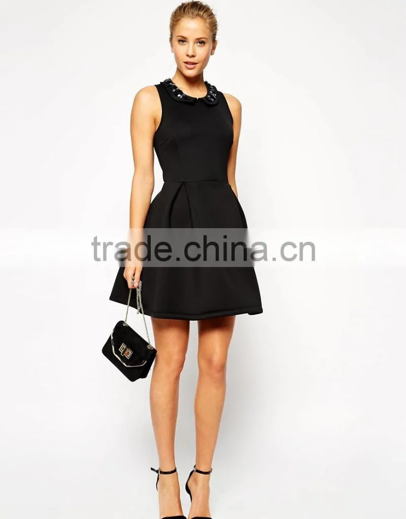 Premium Skater Dress in Structured Bonded Fabric with