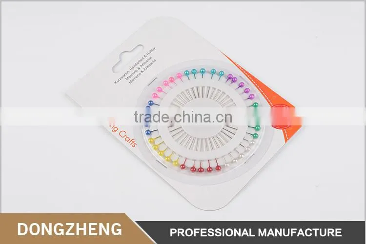Hot sale multi colour sewing accessory round pearl head pin for ornament