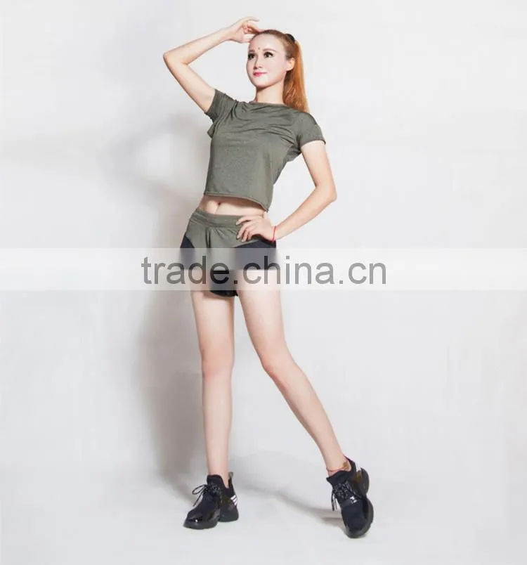 Girl's Moisture Wicking Solid Color Athletic Short Sleeve Tee Shirt