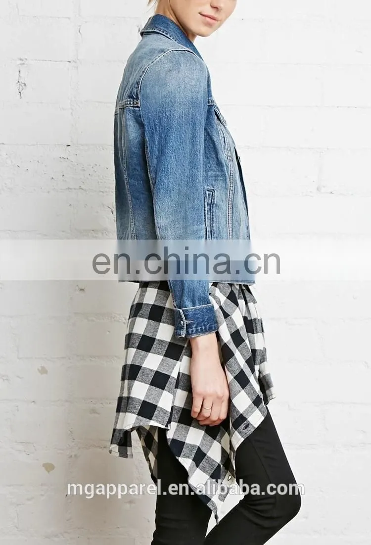china factory supply long sleeve classic denim jacket women cheap wholesale