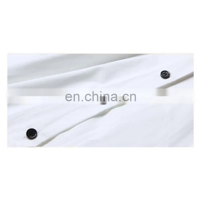 wholesale custom white plain ladies office shirt with 100% cotton