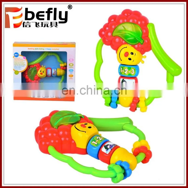 High quality plastic baby rattle ring