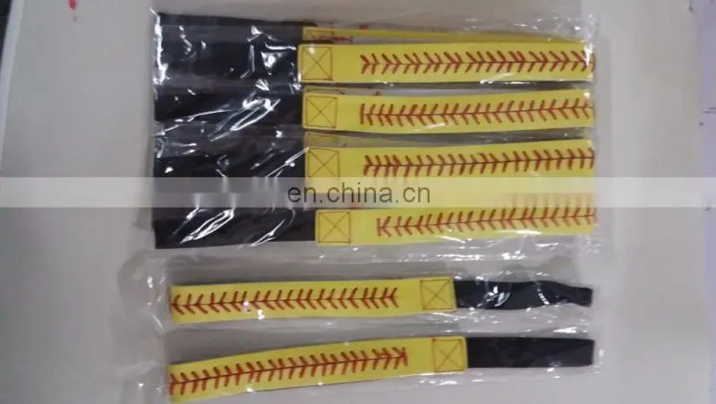 Hot sale cheap sports leather softball baseball headband from factory