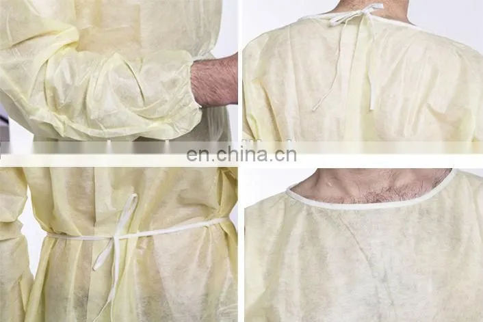 Nonwoven Waterproof OEM Custom Protective Isolation Gown