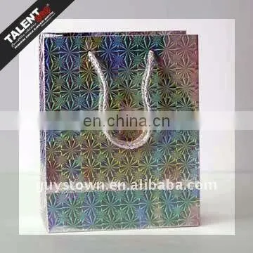 Customized Laser film paper gift bag for promotion